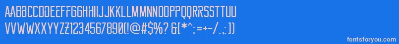 Reckoner Font – Pink Fonts on Blue Background