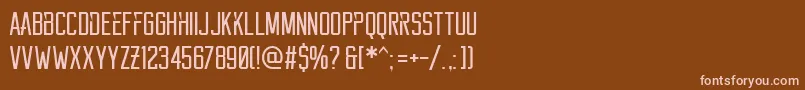 Reckoner Font – Pink Fonts on Brown Background