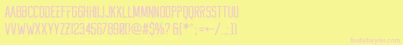 フォントReckoner – ピンクのフォント、黄色の背景
