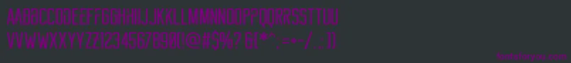 Reckoner Font – Purple Fonts on Black Background