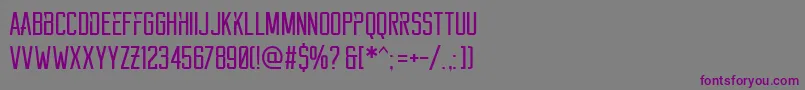 Reckoner Font – Purple Fonts on Gray Background