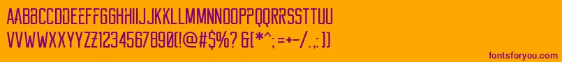 Reckoner Font – Purple Fonts on Orange Background