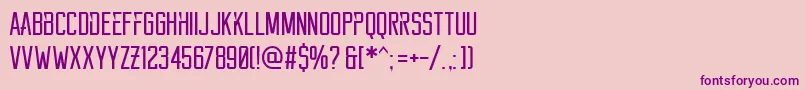 Reckoner Font – Purple Fonts on Pink Background