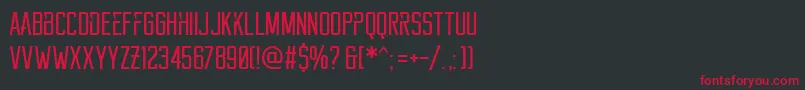Reckoner Font – Red Fonts on Black Background
