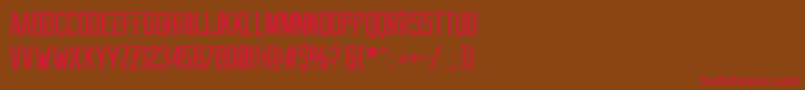 Reckoner Font – Red Fonts on Brown Background