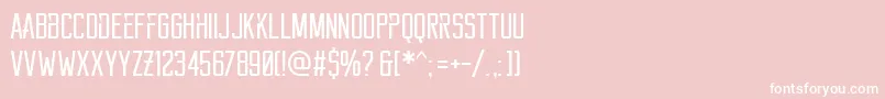 Reckoner Font – White Fonts on Pink Background