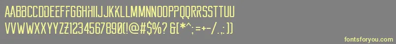 Reckoner Font – Yellow Fonts on Gray Background