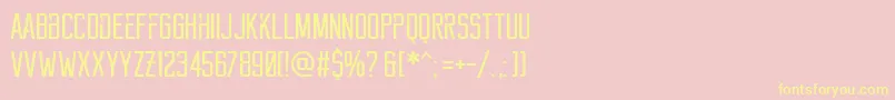 Reckoner-Schriftart – Gelbe Schriften auf rosa Hintergrund