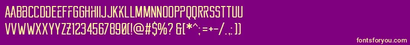 Reckoner Font – Yellow Fonts on Purple Background