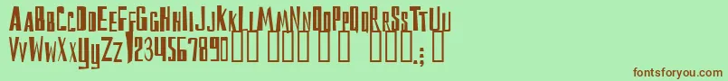 Reckoning-fontti – ruskeat fontit vihreällä taustalla