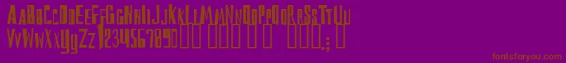 Reckoning-fontti – ruskeat fontit violetilla taustalla