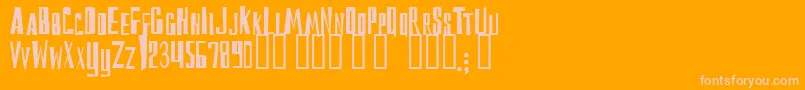 Reckoning Font – Pink Fonts on Orange Background