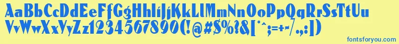 Reclamare Font – Blue Fonts on Yellow Background