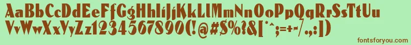 Reclamare Font – Brown Fonts on Green Background