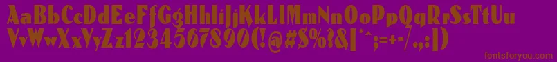 Reclamare Font – Brown Fonts on Purple Background