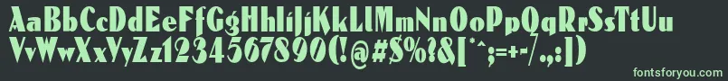 Шрифт Reclamare – зелёные шрифты на чёрном фоне