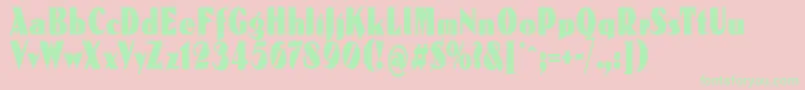 Reclamare Font – Green Fonts on Pink Background