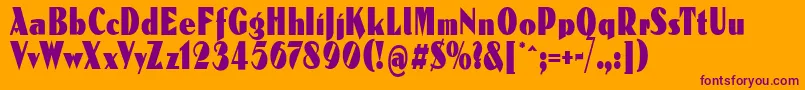 Reclamare Font – Purple Fonts on Orange Background