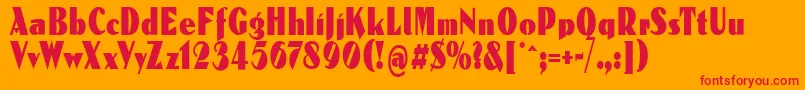 Reclamare Font – Red Fonts on Orange Background