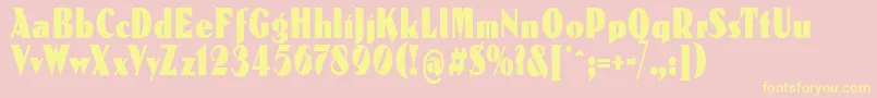 Reclamare Font – Yellow Fonts on Pink Background