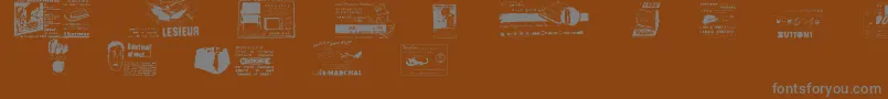 Reclame Font – Gray Fonts on Brown Background