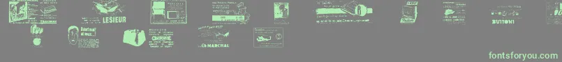 Reclame Font – Green Fonts on Gray Background