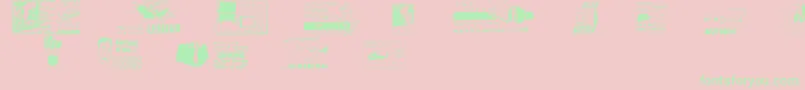 Reclame Font – Green Fonts on Pink Background