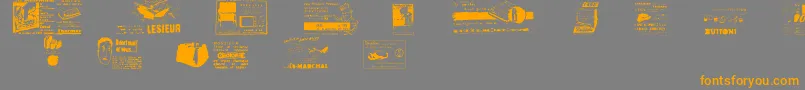 Reclame Font – Orange Fonts on Gray Background