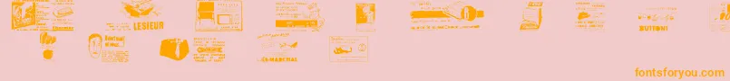 fuente Reclame – Fuentes Naranjas Sobre Fondo Rosa