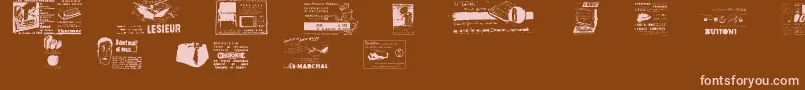 Reclame Font – Pink Fonts on Brown Background