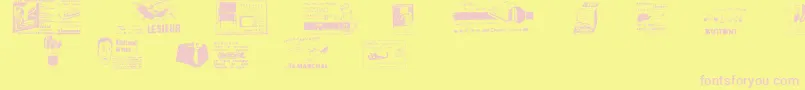 フォントReclame – ピンクのフォント、黄色の背景