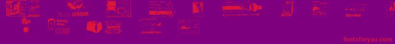 Reclame Font – Red Fonts on Purple Background