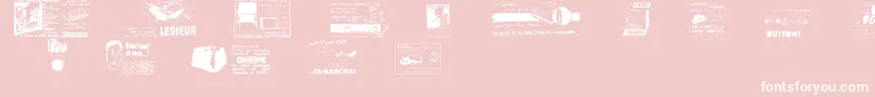 Reclame Font – White Fonts on Pink Background
