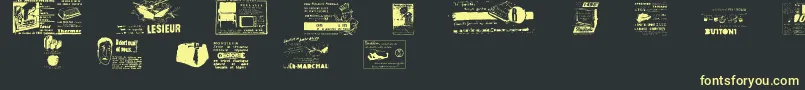 Reclame Font – Yellow Fonts on Black Background