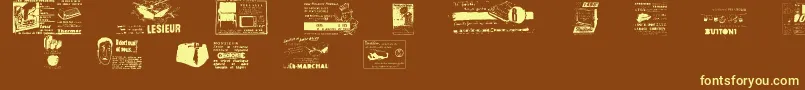 Reclame Font – Yellow Fonts on Brown Background