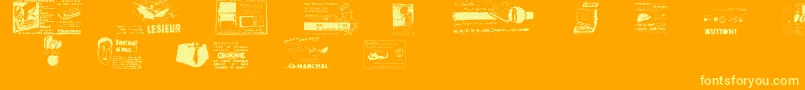 Reclame Font – Yellow Fonts on Orange Background