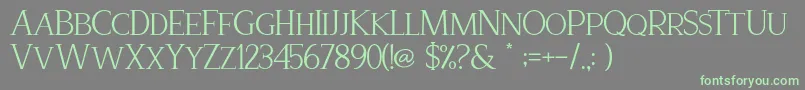 Recoba Font – Green Fonts on Gray Background