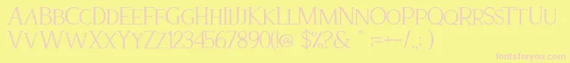 Recoba Font – Pink Fonts on Yellow Background