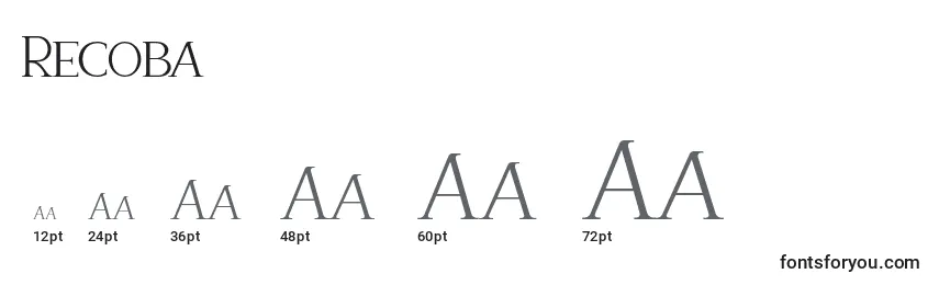 Recoba Font Sizes