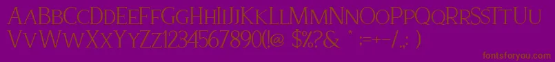 Recoba Font – Brown Fonts on Purple Background