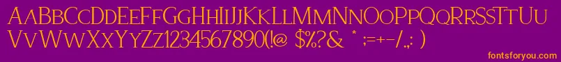 Recoba Font – Orange Fonts on Purple Background