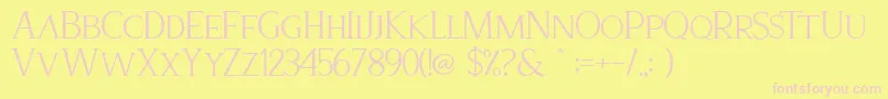 Recoba Font – Pink Fonts on Yellow Background