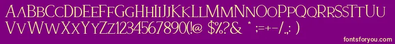 Recoba Font – Yellow Fonts on Purple Background