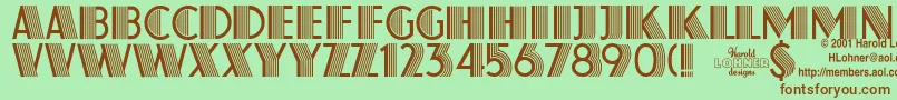 Atlas Font – Brown Fonts on Green Background