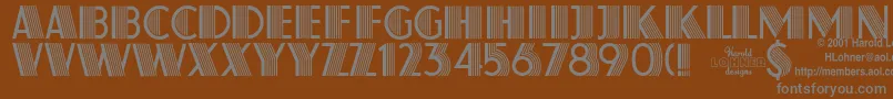 Atlas Font – Gray Fonts on Brown Background