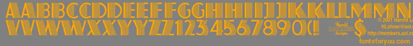 Atlas Font – Orange Fonts on Gray Background