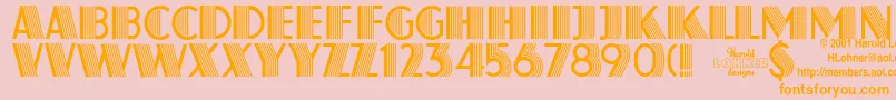 Atlas Font – Orange Fonts on Pink Background