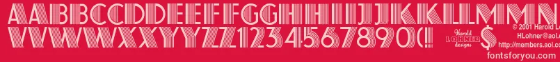 Atlas Font – Pink Fonts on Red Background