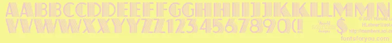 Atlas Font – Pink Fonts on Yellow Background