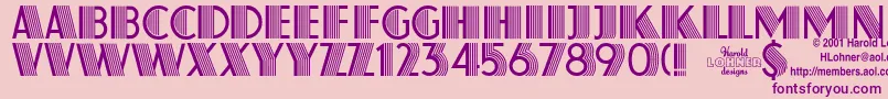 Atlas Font – Purple Fonts on Pink Background